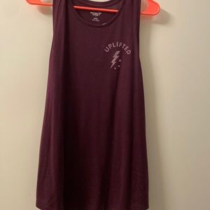 Burgundy tank